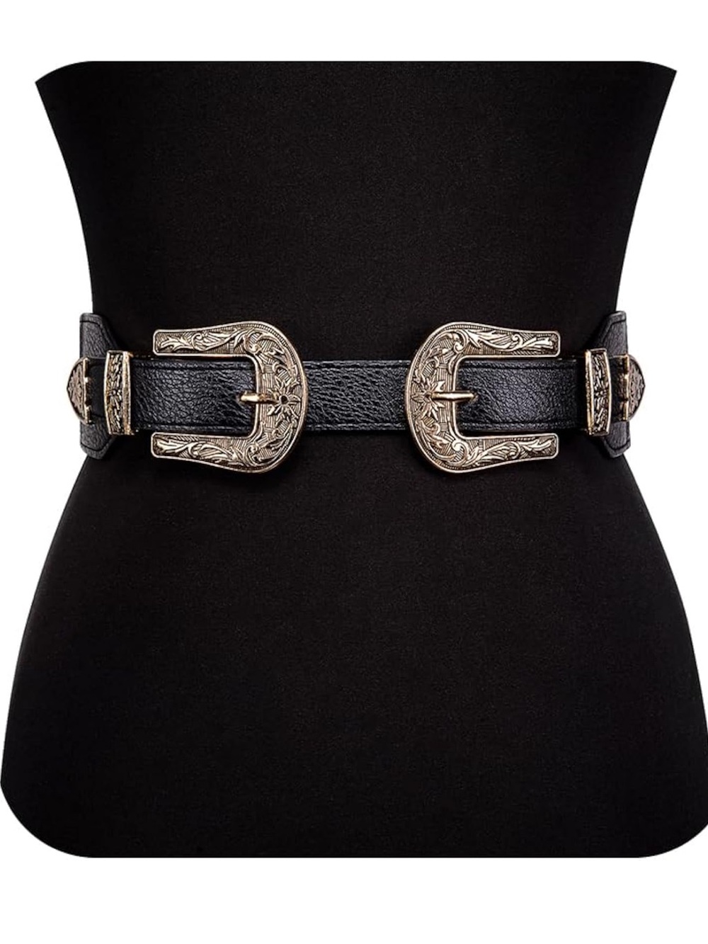 Double Buckle Vegan Belt Western